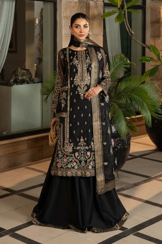 Maria B. | 3 Piece Embroidered Organza Suit | SF-EF25-24