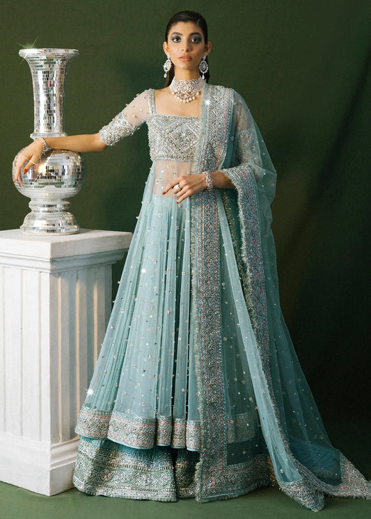 Hussain Rehar | 3 Piece Unstitched Silk Sharara | Saahil