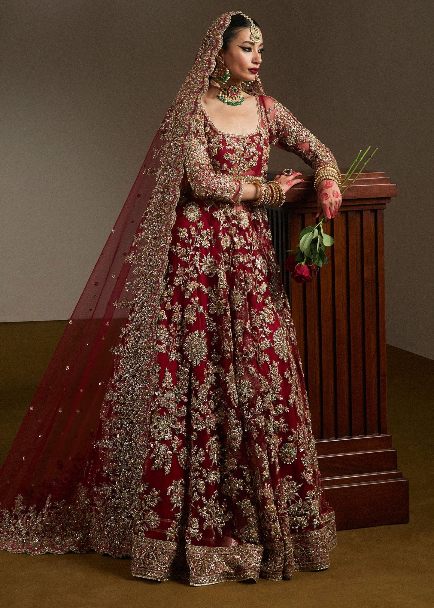 Hussain Rehar | Unstitched Satin Silk Lehenga | Qashqaye