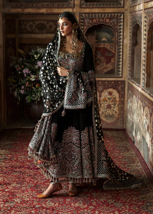 Hussain Rehar | 3 Piece Unstitched Embroidered Raw Silk | Noor Jehan