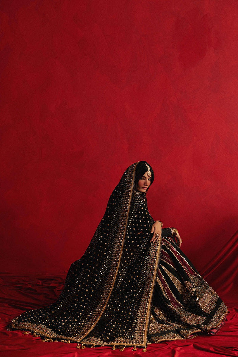 MNR |  3 Piece Unstitched Embroidered Indian Silk | Dil Raas