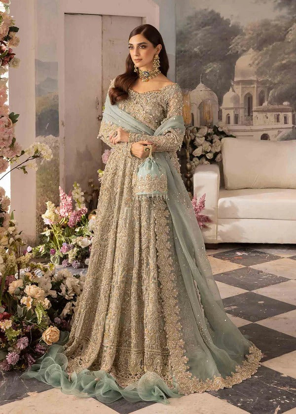 Kanwal Malik | 3 Piece Unstitched Embroidered Lehenga | Nazra