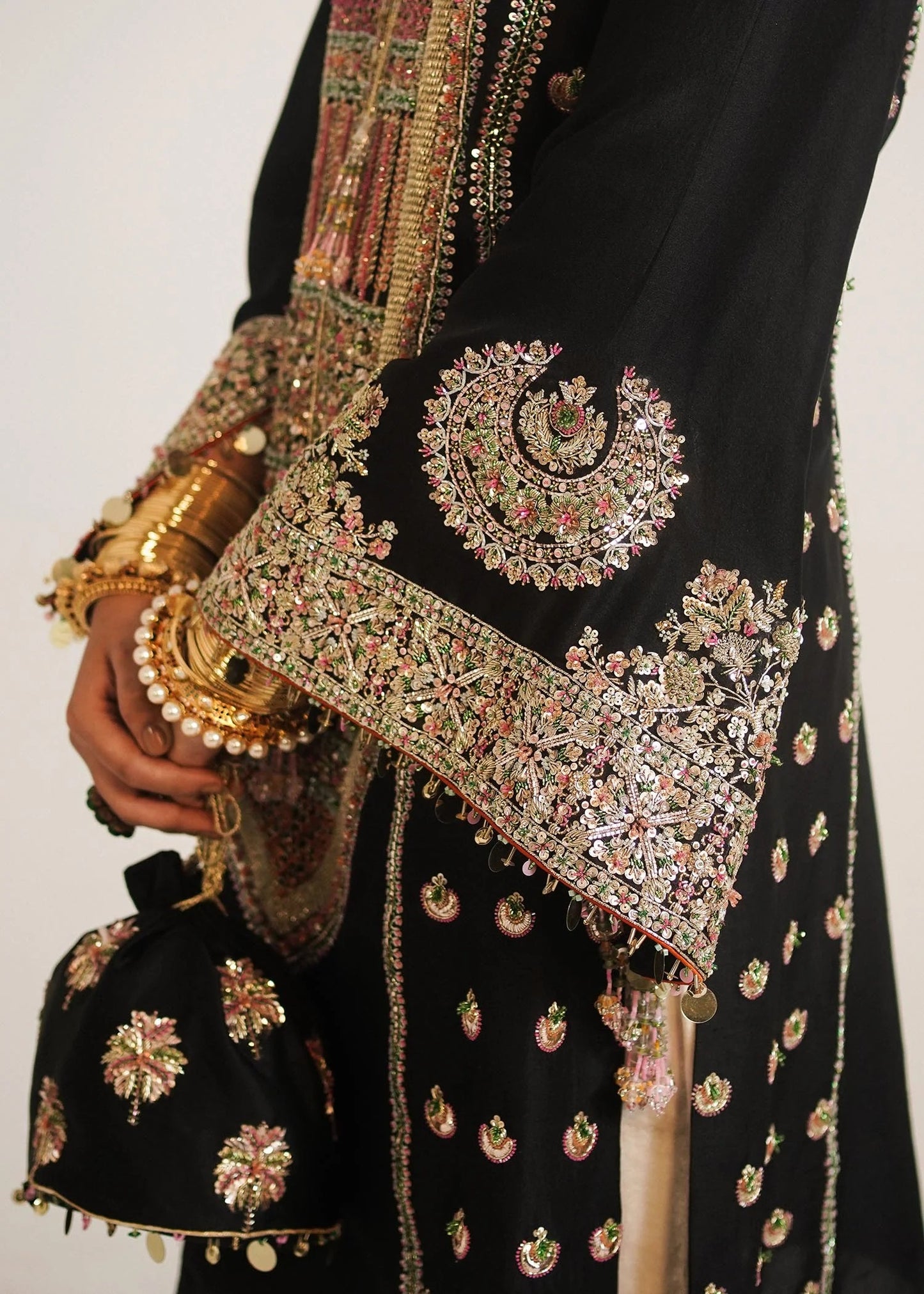 Hussain Rehar | 3 Piece Unstitched Embroidered Raw Silk | Zephyr