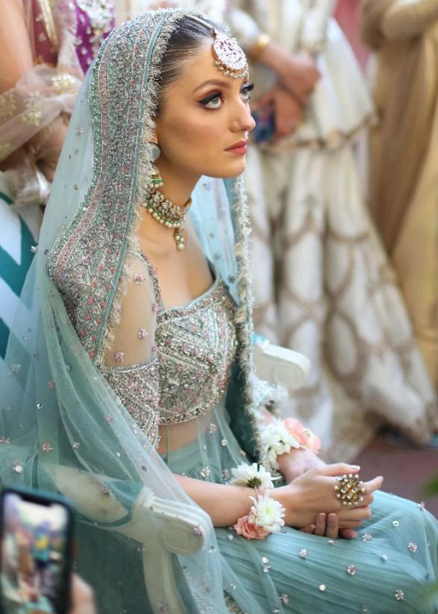 Hussain Rehar | 3 Piece Unstitched Silk Sharara | Saahil