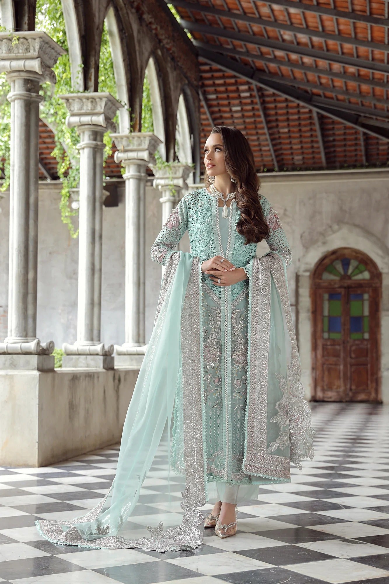 Maryam Hussain | 3 Piece Unstitched Embroidered | Alara