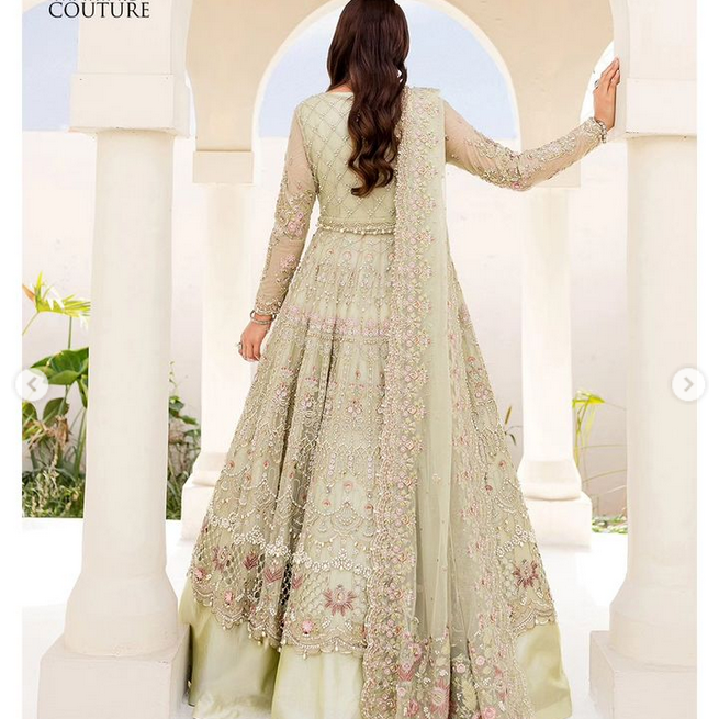 Maria B. | Couture Unstitched Embroidered Organza Bridal | MC-901