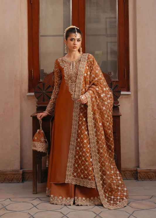 Kanwal Malik | 3 Piece Unstitched Embroidered Silk | Zulekha