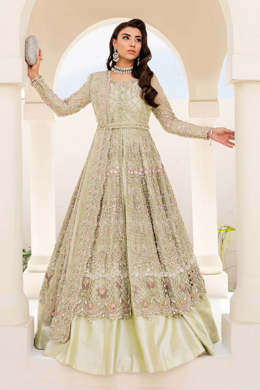 Maria B. | Couture Unstitched Embroidered Organza Bridal | MC-901