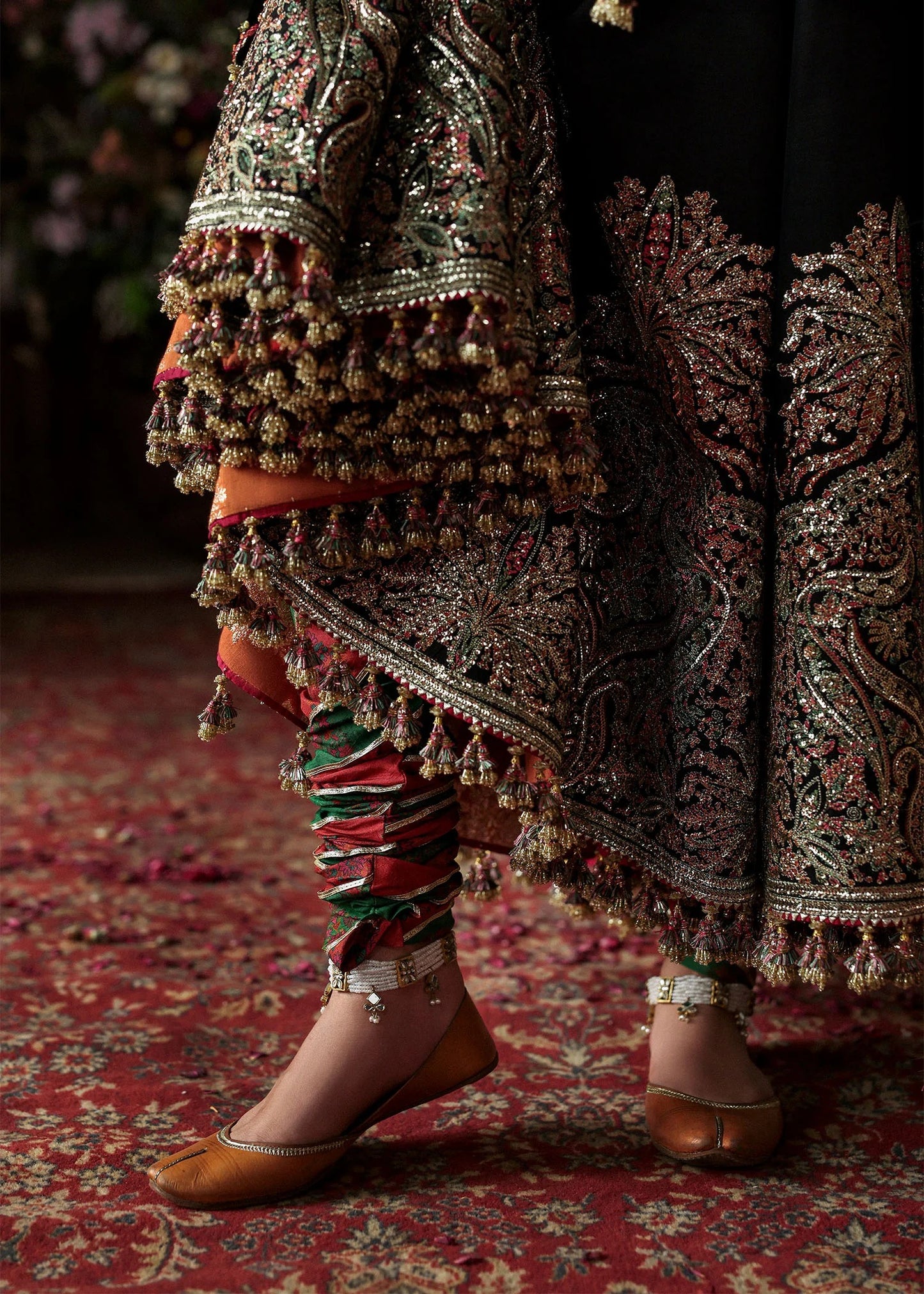 Hussain Rehar | 3 Piece Unstitched Embroidered Raw Silk | Noor Jehan