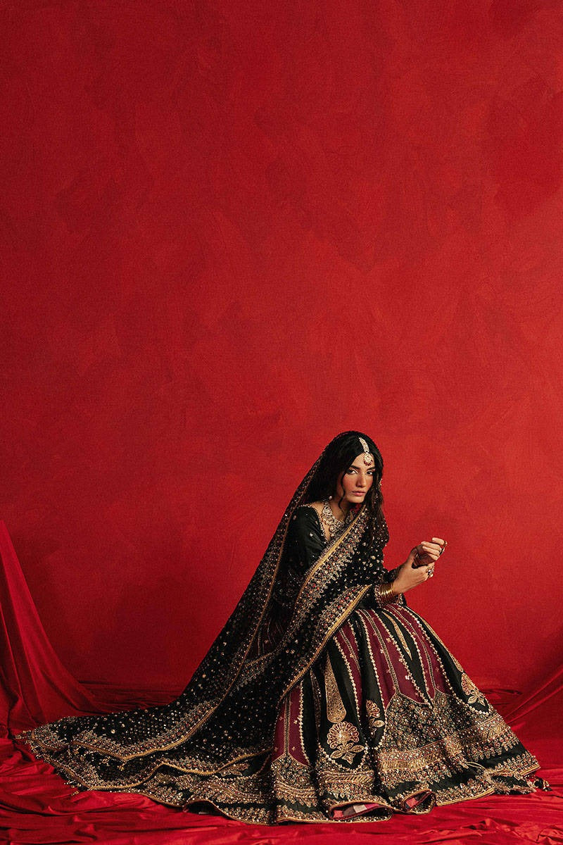 MNR |  3 Piece Unstitched Embroidered Indian Silk | Dil Raas