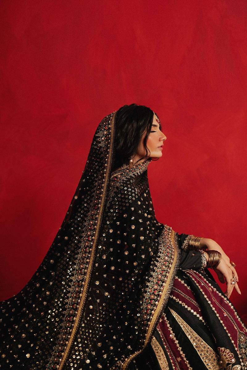 MNR |  3 Piece Unstitched Embroidered Indian Silk | Dil Raas
