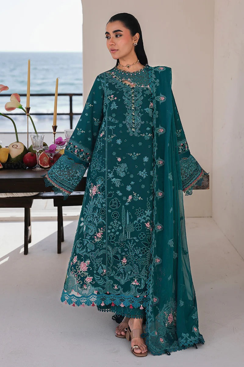 Qalamkar | 3 Piece Unstitched Embroidered Lawn | SA-04 ELIF