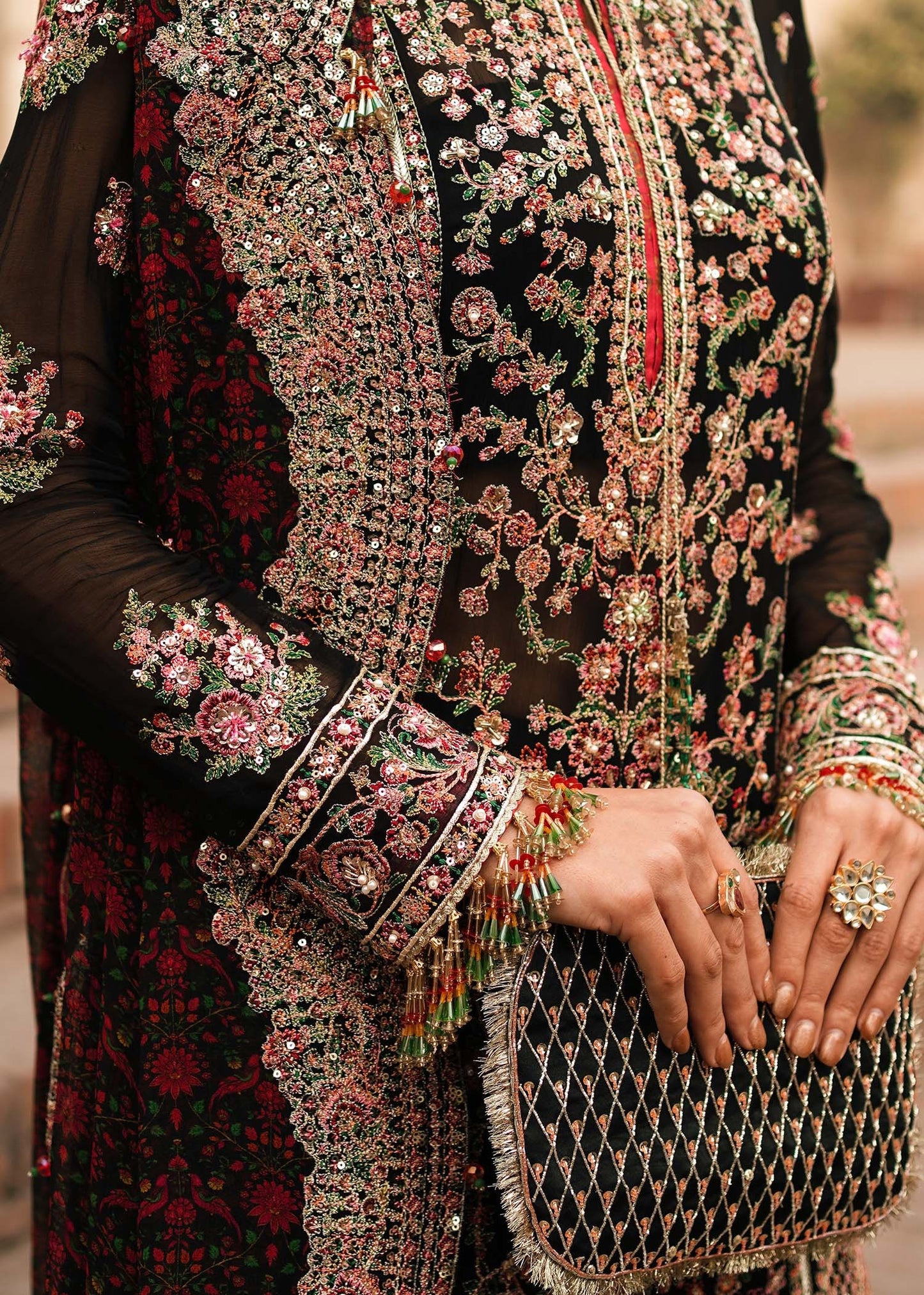 Hussain Rehar | 3 Piece Unstitched Embroidered Chiffon | Haqeeqat