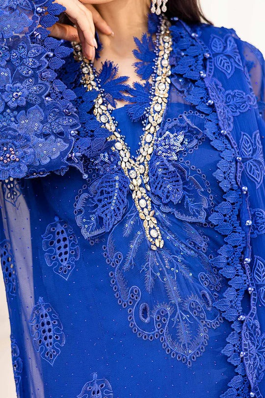 Maria B. | 3 Piece Unstitched Embroidered Chiffon Suit | MPC-25-103