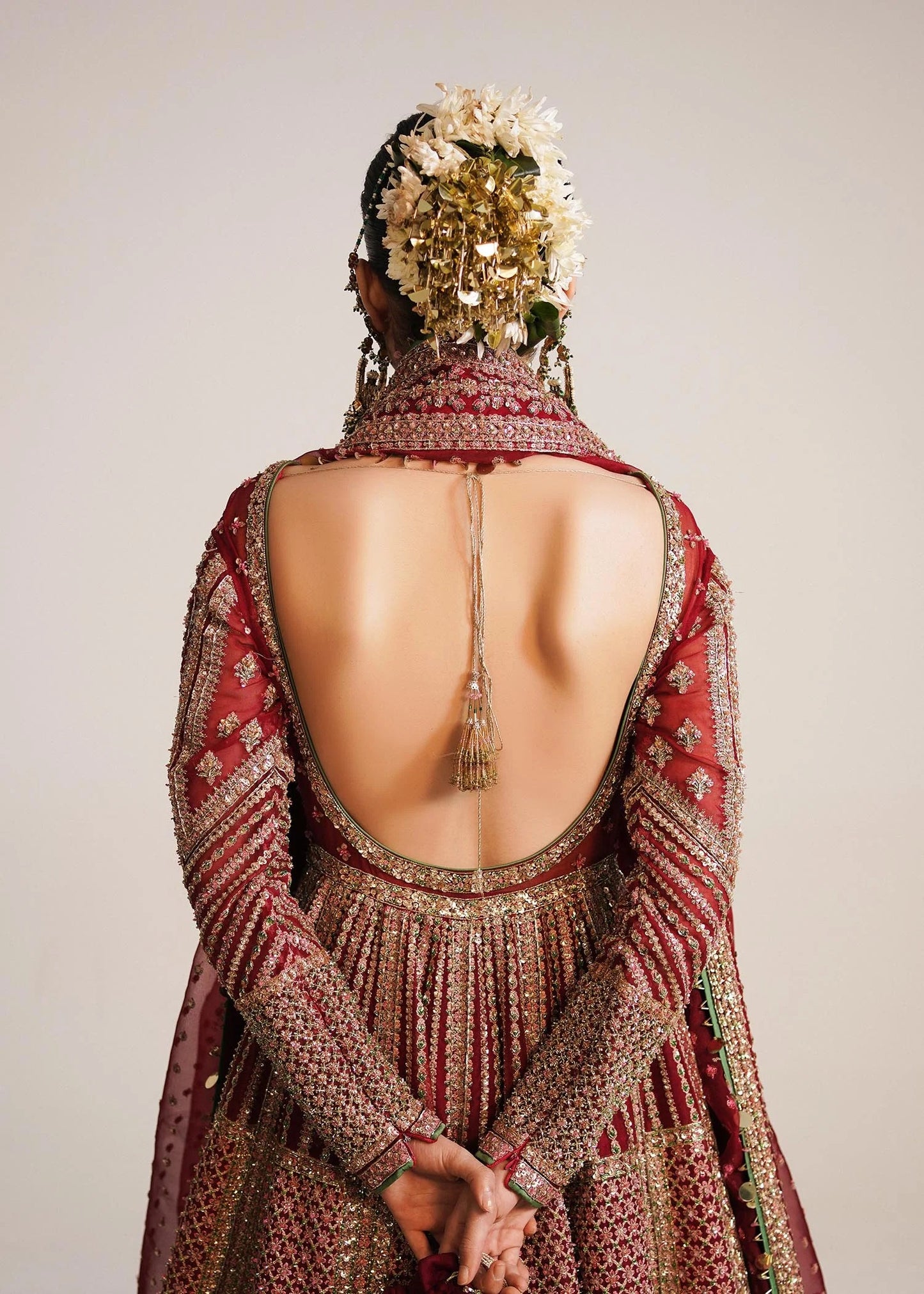 Hussain Rehar | Bridal Lehnga with Organza Dupatta | Sarang