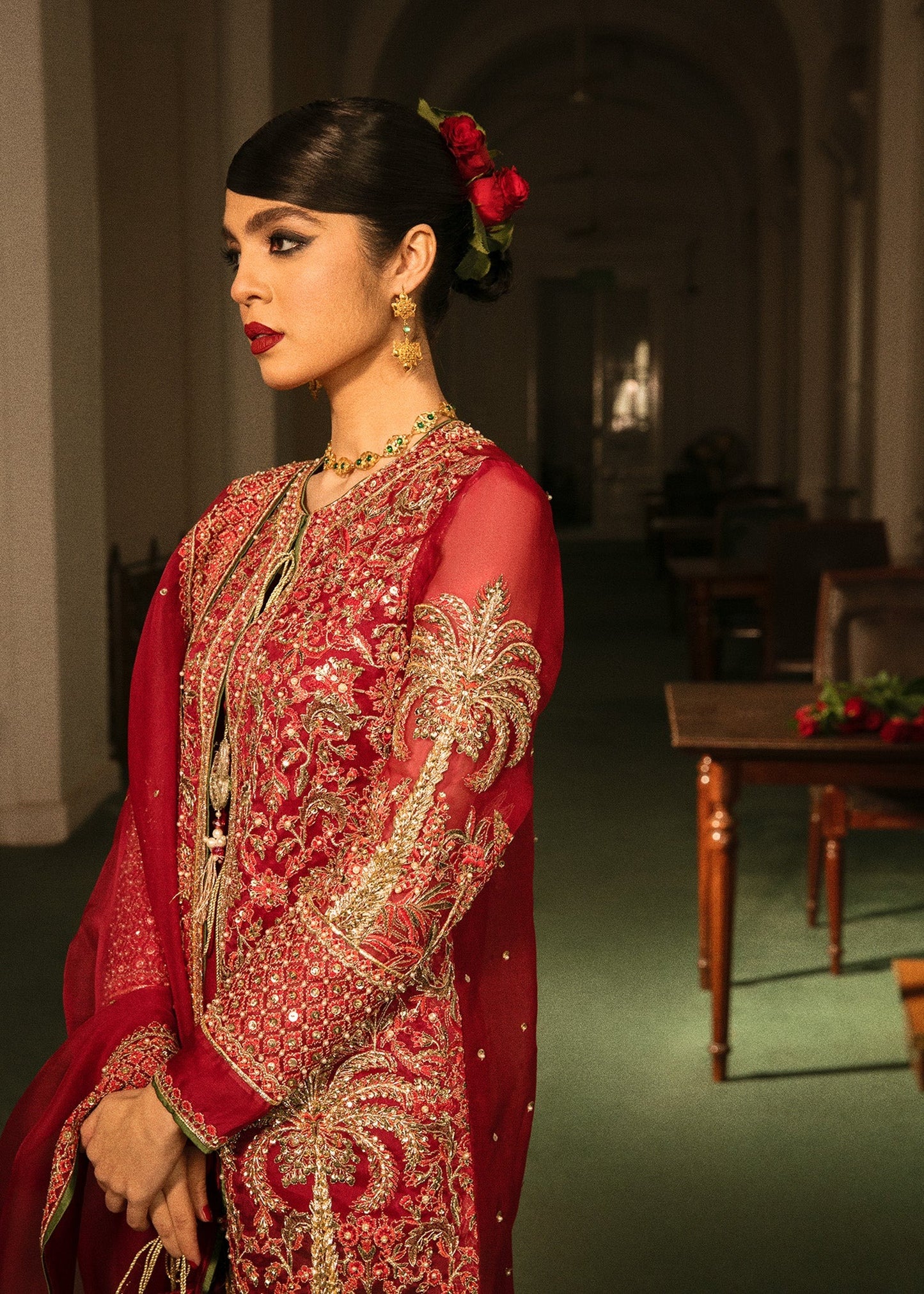 Hussain Rehar | 3 Piece Unstitched Embroidered Palazzo | Aadheen