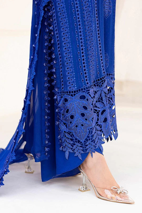 Maria B. | 3 Piece Unstitched Embroidered Chiffon Suit | MPC-25-103