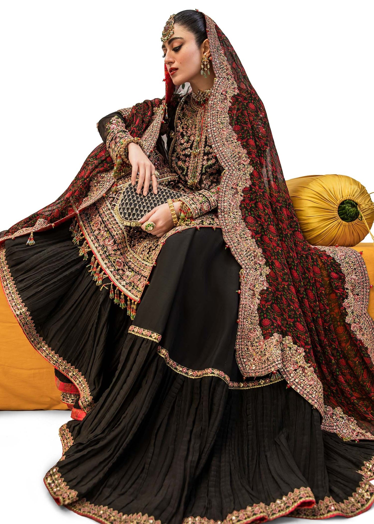 Hussain Rehar | 3 Piece Unstitched Embroidered Chiffon | Haqeeqat