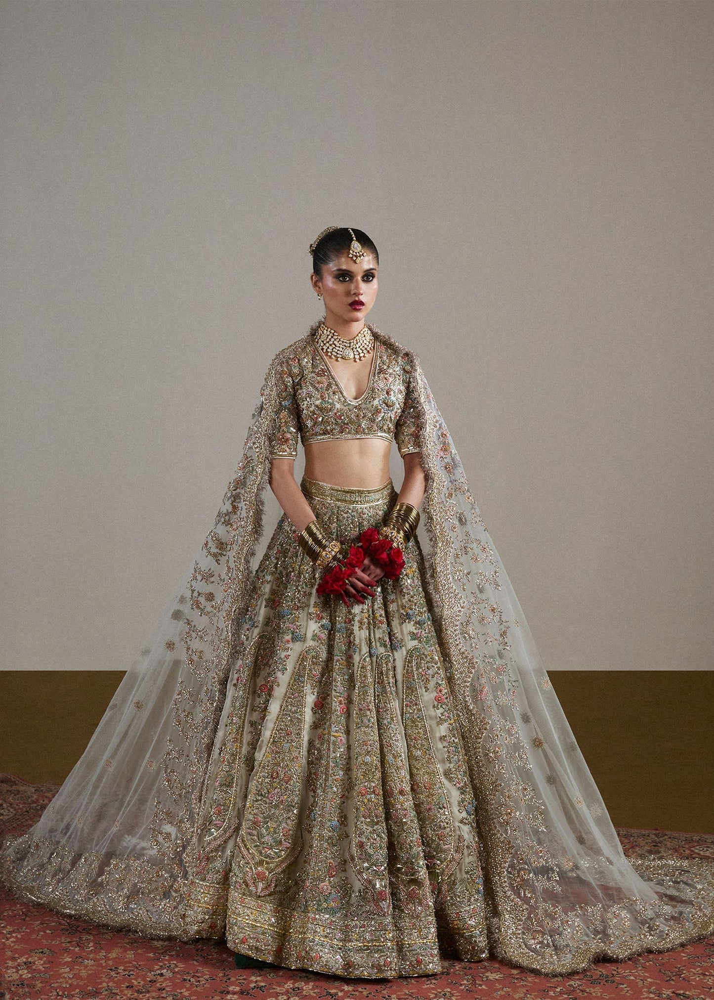Hussain Rehar | Unstitched Organza Lehnga Embelllished Motif | Sawara