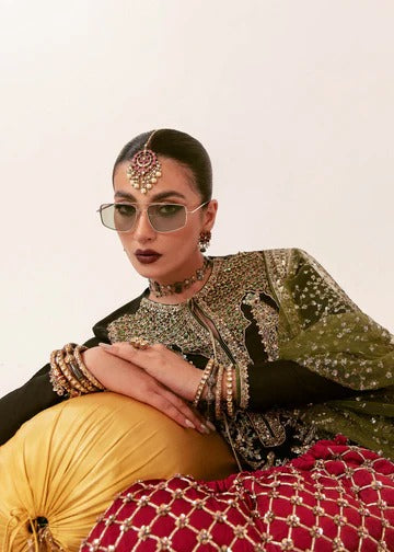 Hussain Rehar | 3 Piece Unstitched Embroidered Raw Silk | Darya