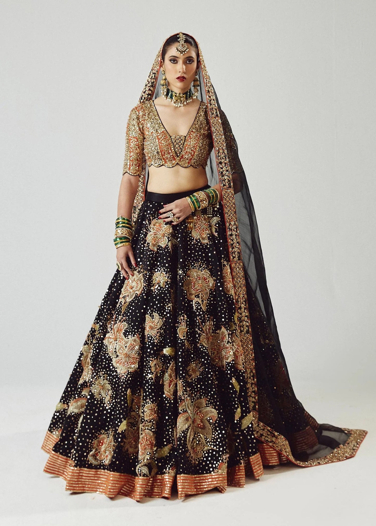 Hussain Rehar | Unstitched Satin Choli Silk Lehnga | Zaib
