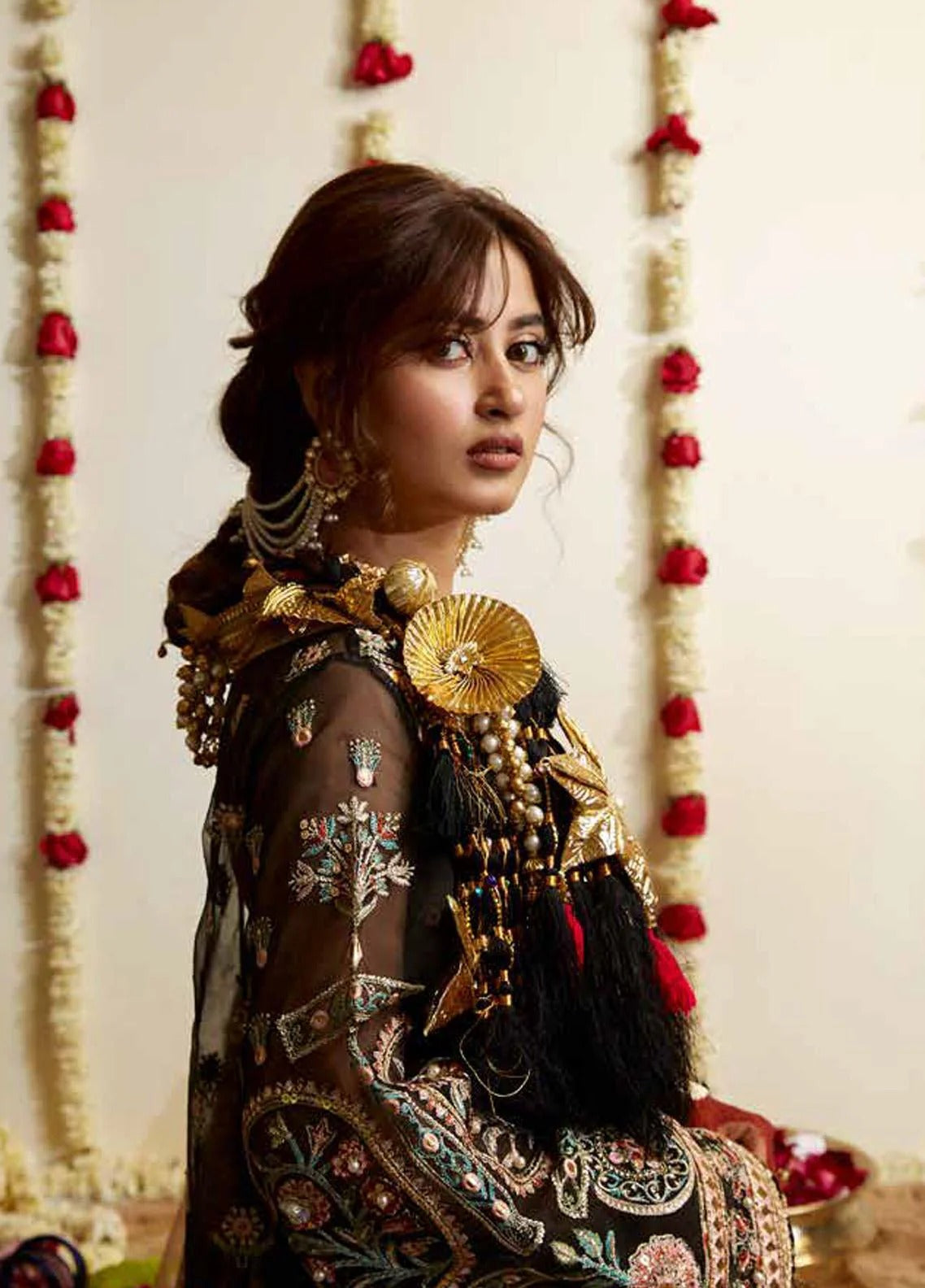 MNR | 3 Piece Unstitched Embroidered Organza outfit | Basgul