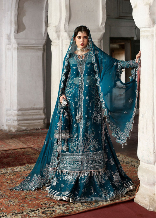 Hussain Rehar | 3 Piece Unstitched Embroidered Organza | Zebunisa