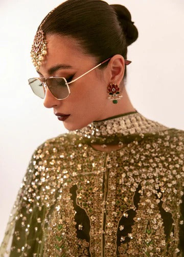 Hussain Rehar | 3 Piece Unstitched Embroidered Raw Silk | Darya