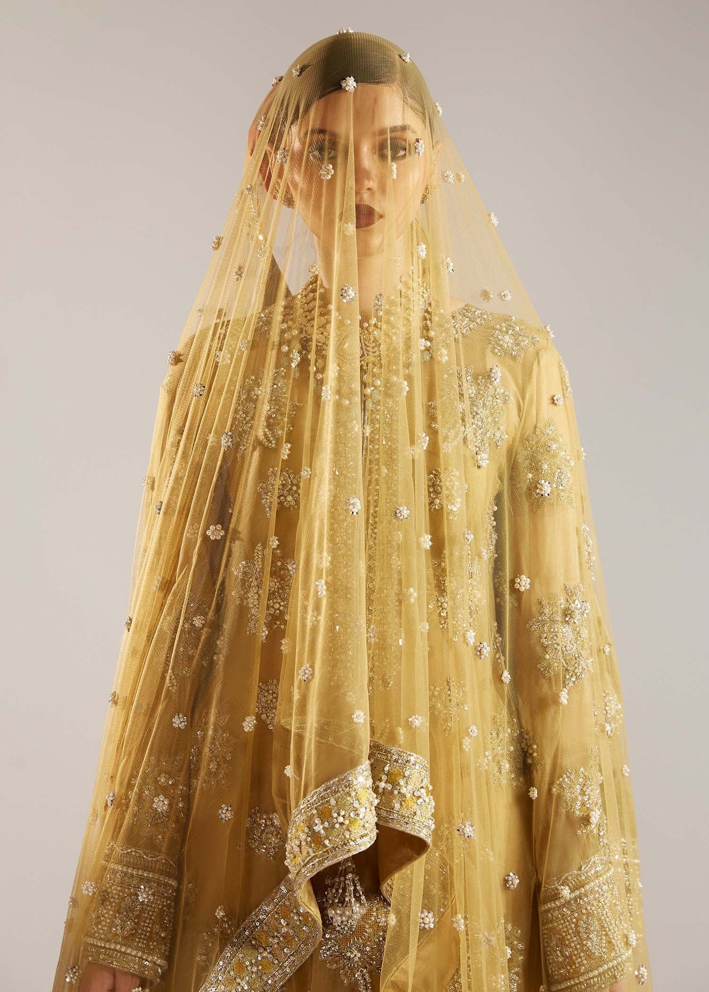 Hussain Rehar | 3 Piece Unstitched Organza floral motifs | Zesty