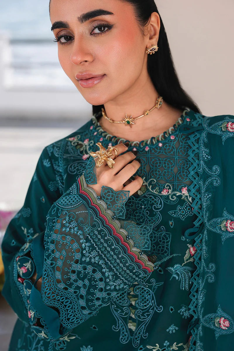 Qalamkar | 3 Piece Unstitched Embroidered Lawn | SA-04 ELIF