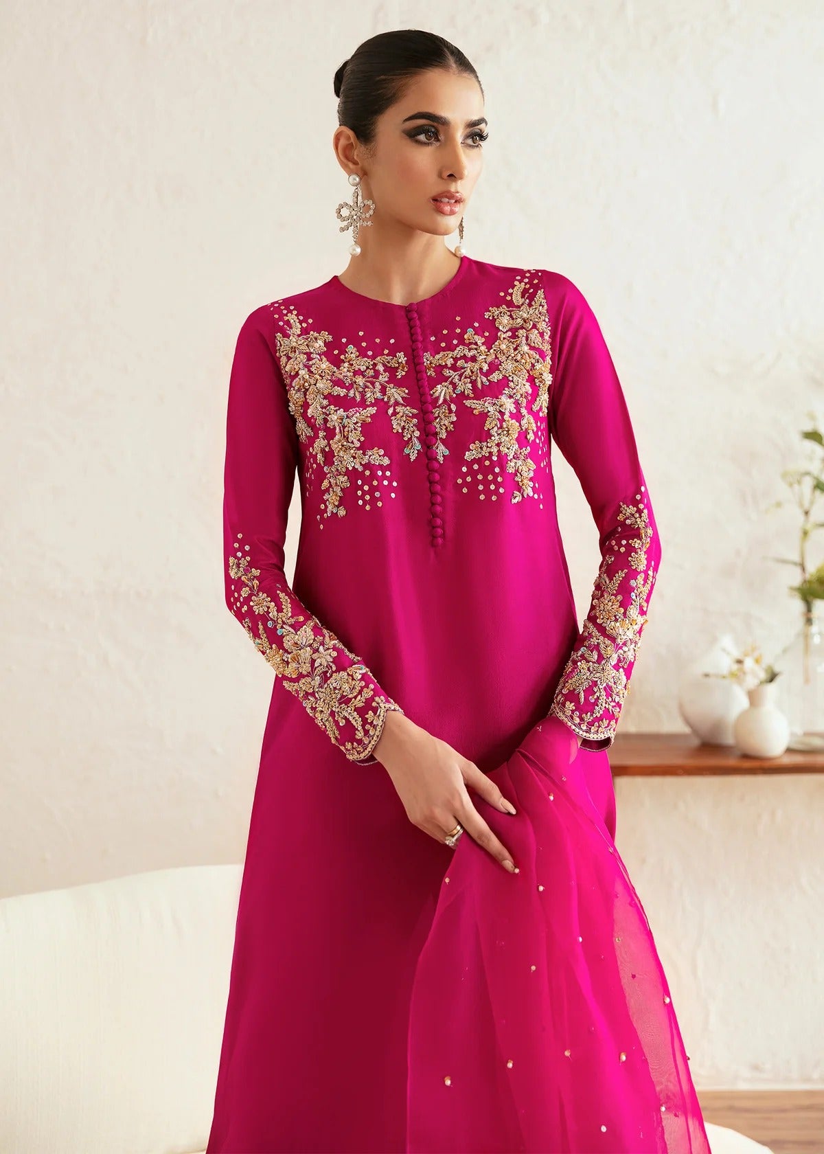 Kanwal Malik | 3 Piece Unstitched Embroidered Silk | Myra