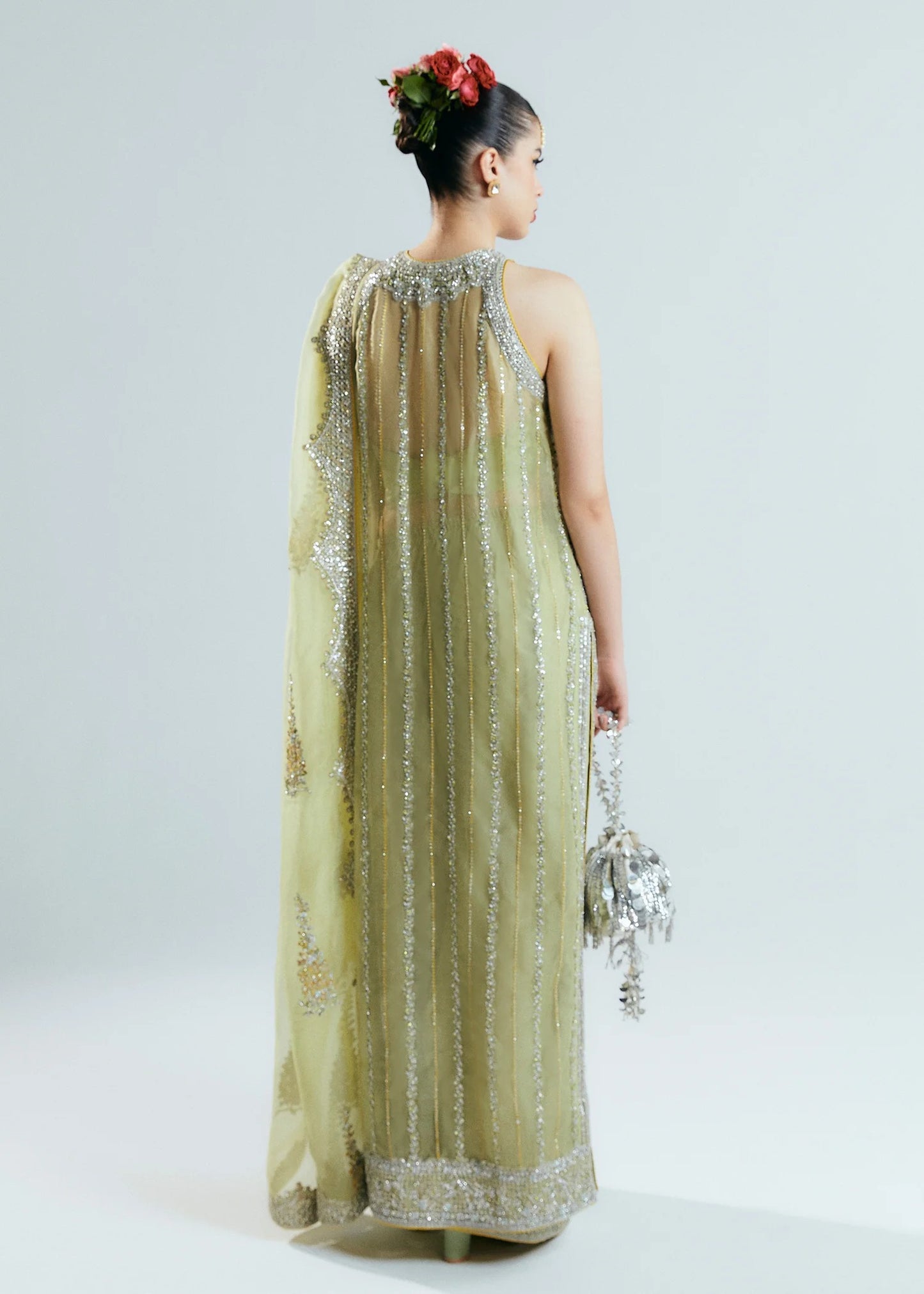 Hussain Rehar | 3 Piece Unstitched Embroidered Raw Silk | Mintara