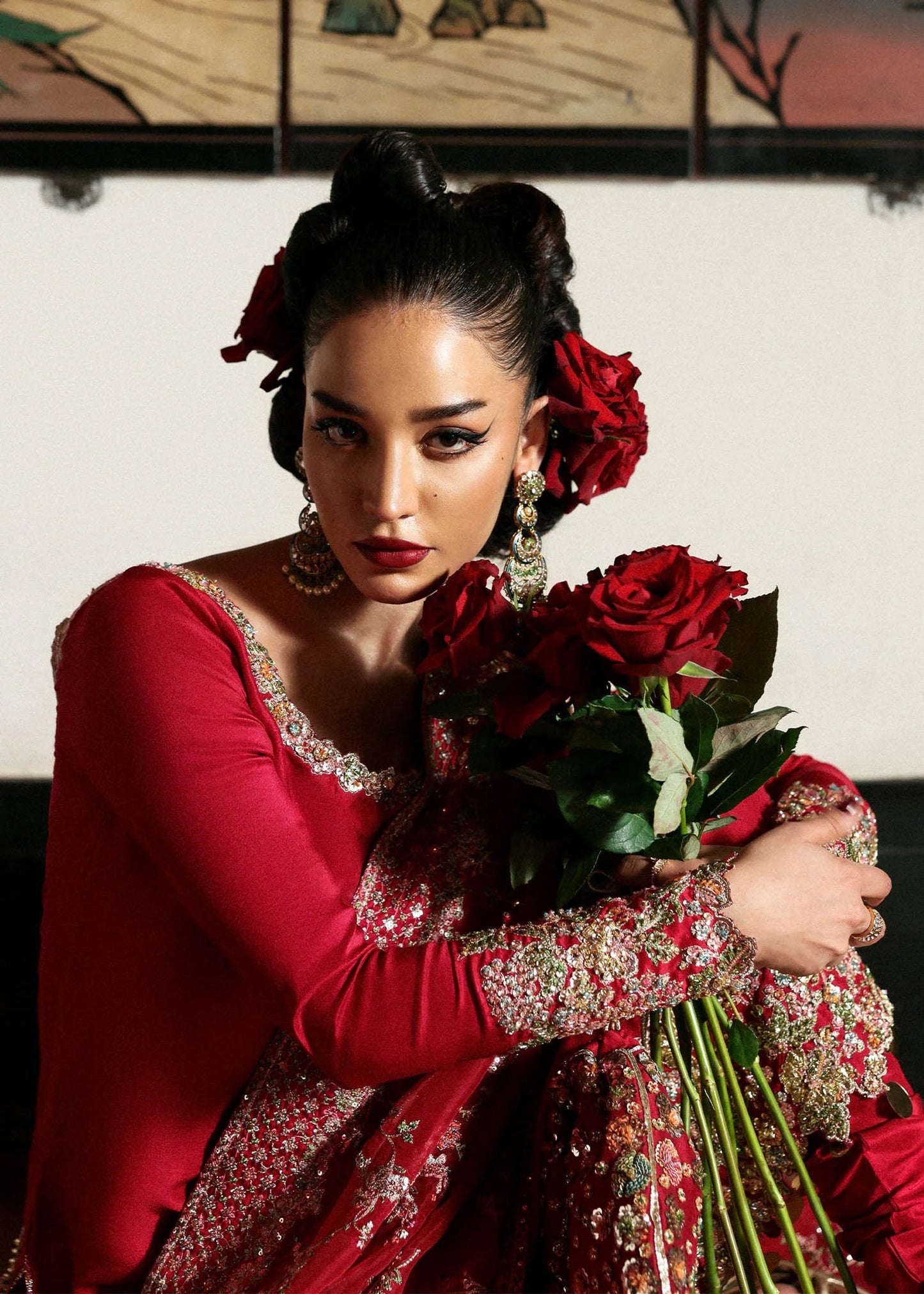 Hussain Rehar | 3 Piece Unstitched Embroidered Raw Silk | Zephira