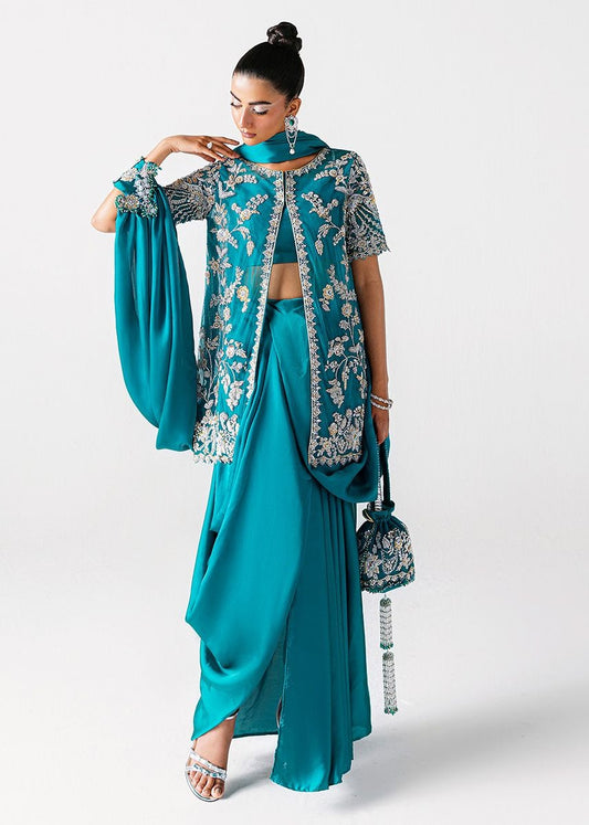 Sara Rohale Asghar | 3 Piece Unstitched Embroidered Silk | Zumrud Ayin