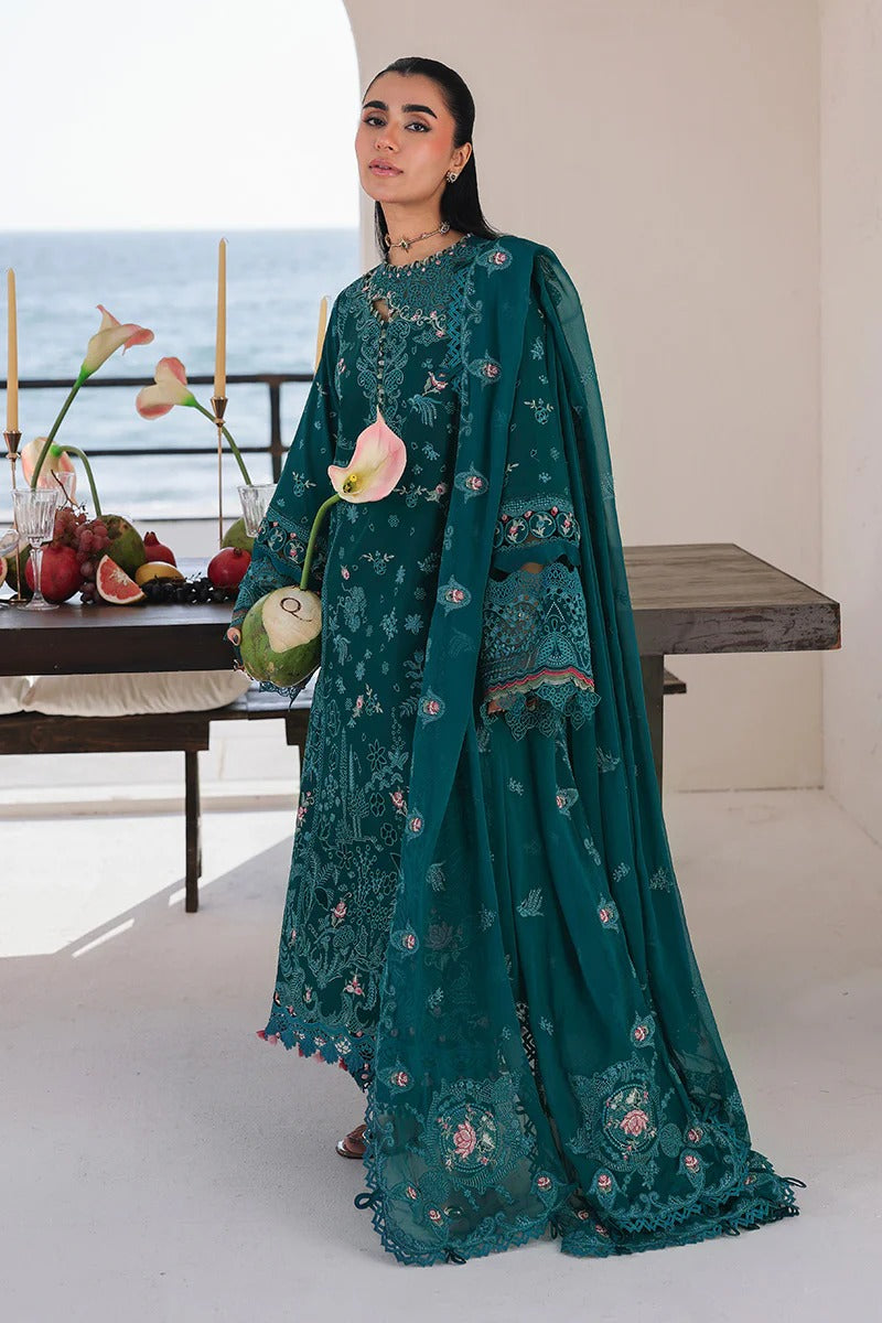 Qalamkar | 3 Piece Unstitched Embroidered Lawn | SA-04 ELIF