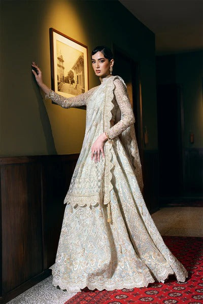 Saira Rizwan | 3 Piece Unstitched Embroidered sequined & embellished Net | Lucent-SRF-D-02