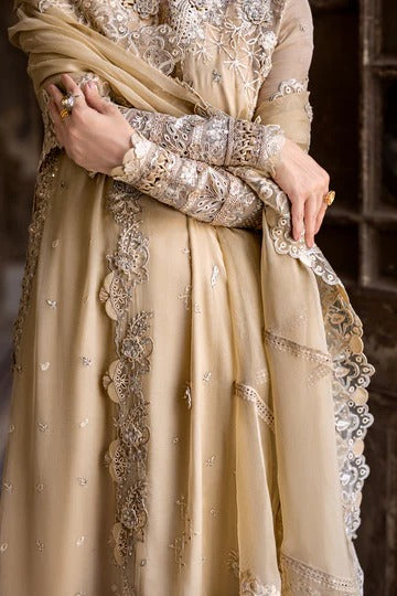 Qalamkar | 3 Piece Unstitched Embroidered Chiffon | Heela