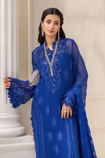 Maria B. | 3 Piece Unstitched Embroidered Chiffon Suit | MPC-25-103