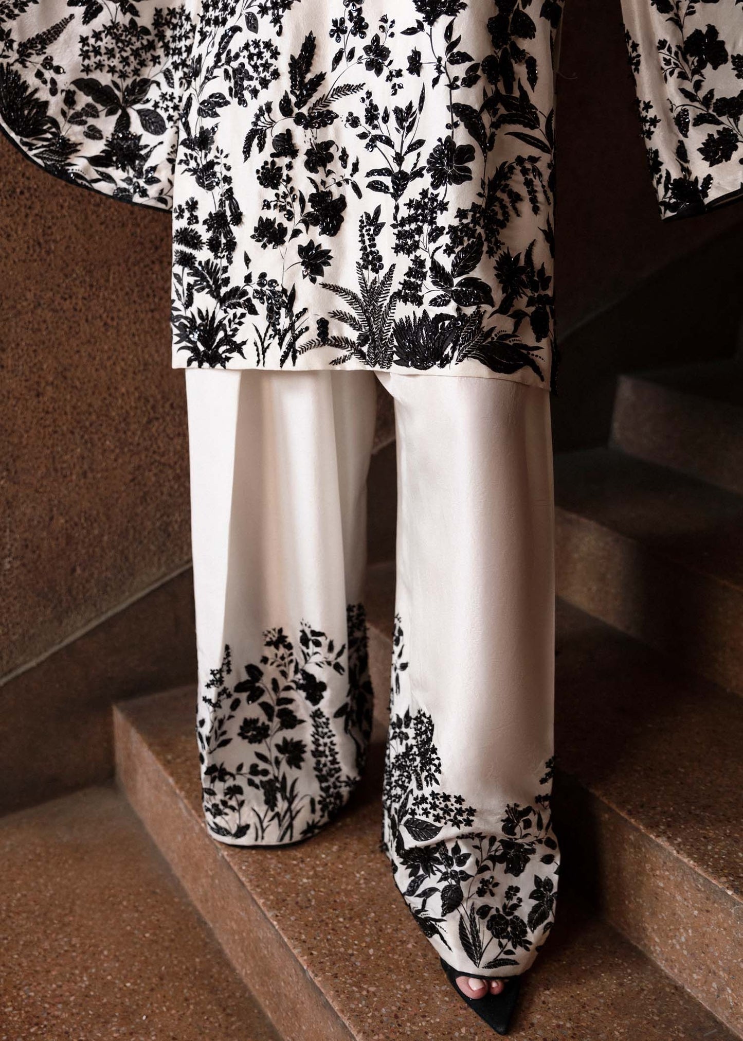 Hussain Rehar | 3 Piece Unstitched Raw Silk Embellished Pearls | Tusk