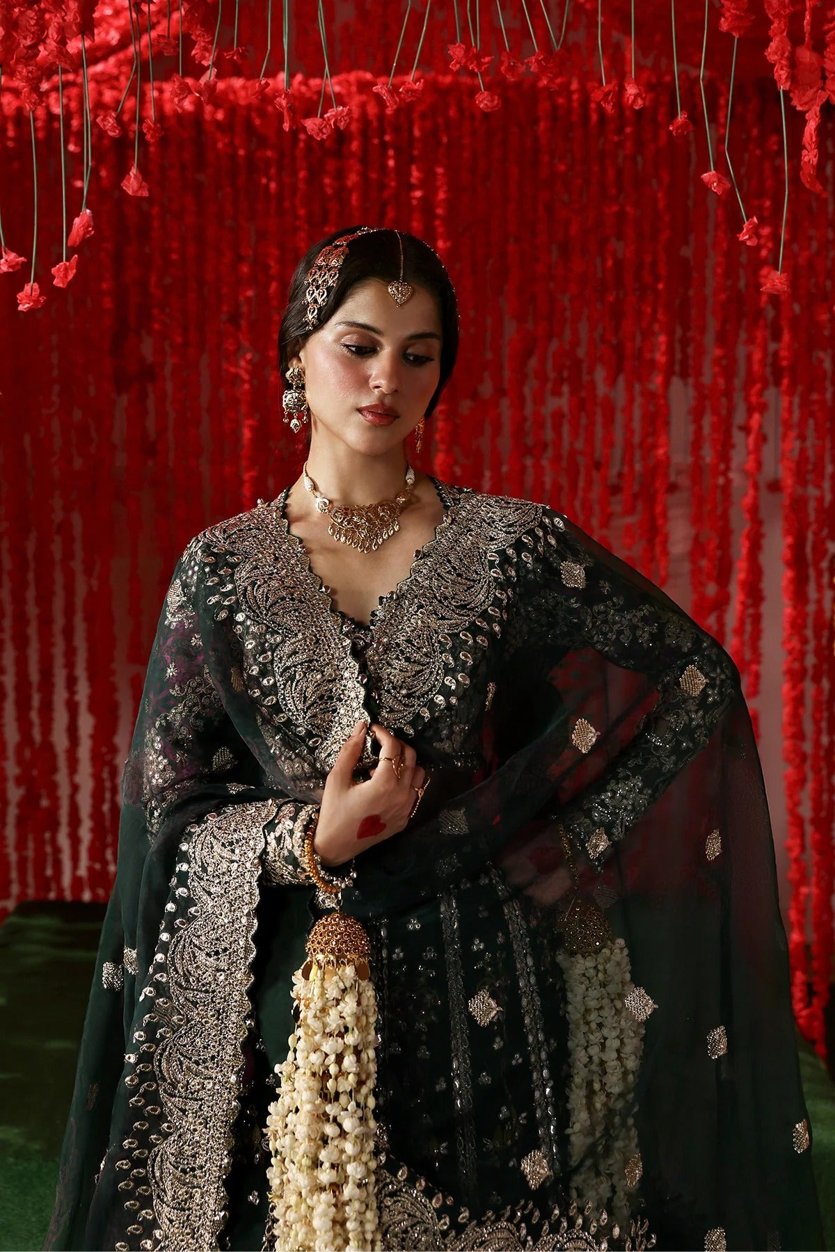 Afrozeh | 3 Piece Unstitched Embroidered Organza Maxi | Shonglam