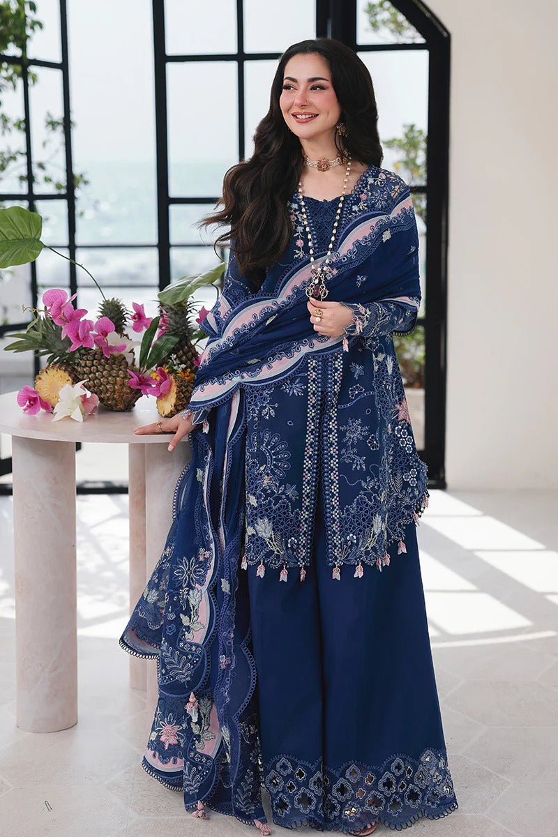 Qalamkar | 3 Piece Unstitched Embroidered Lawn | SA-16 ESMA