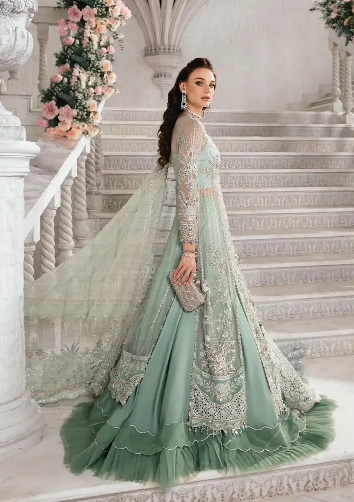 Maria B. | 3 Piece Unstitched Embroidered Organza | D3