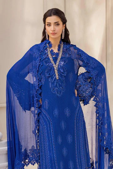 Maria B. | 3 Piece Unstitched Embroidered Chiffon Suit | MPC-25-103