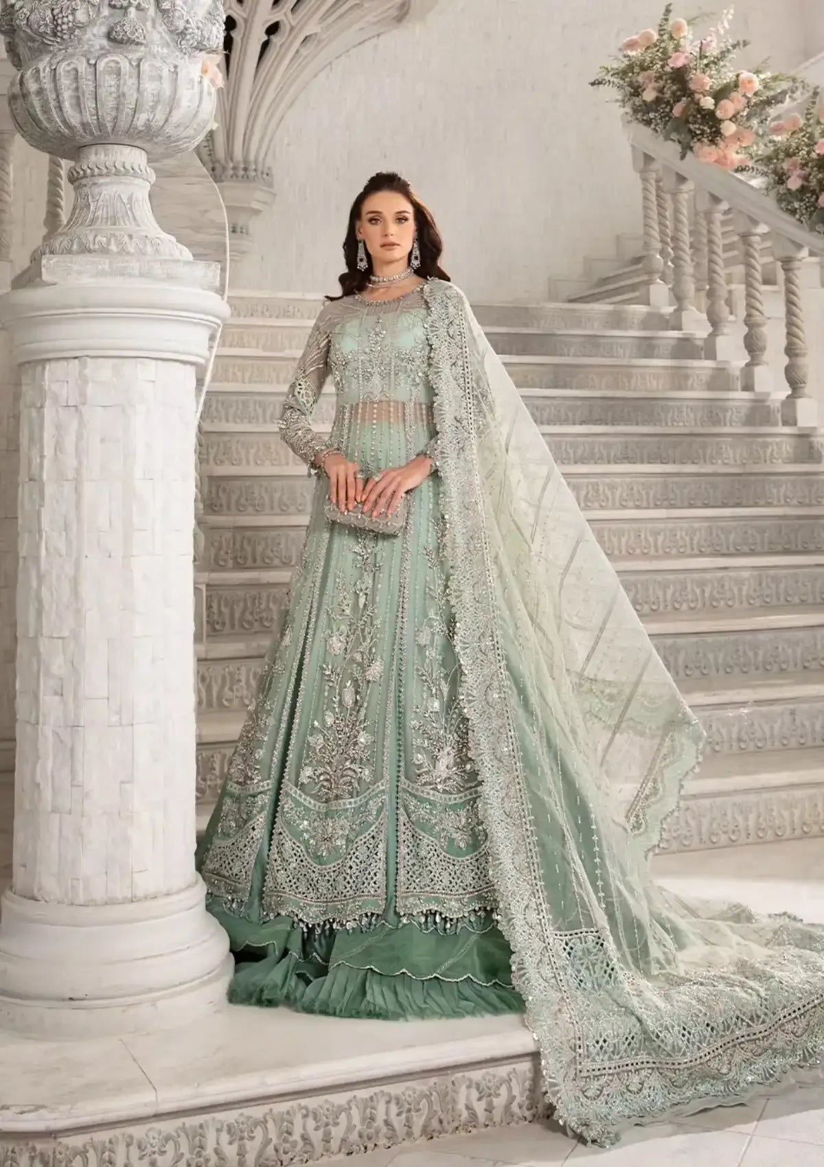 Maria B. | 3 Piece Unstitched Embroidered Organza | D3