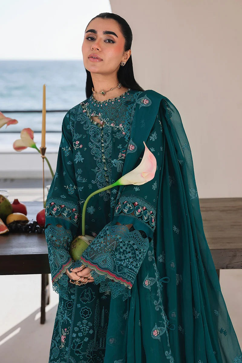 Qalamkar | 3 Piece Unstitched Embroidered Lawn | SA-04 ELIF