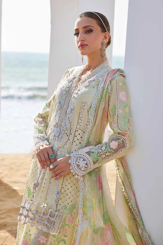 Maria B. | 3 Piece Unstitched Embroidered Lawn Suit | LAWN-25-04