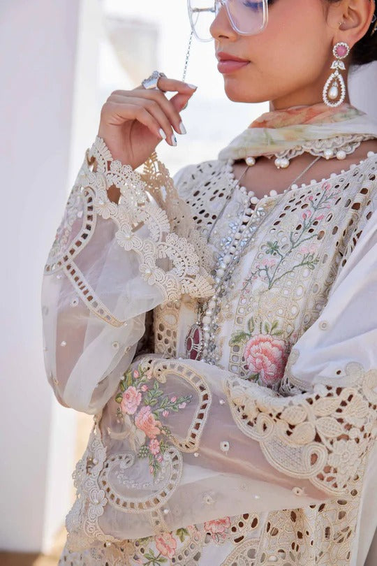 Maria B. | 3 Piece Unstitched Embroidered Lawn Suit | LAWN-25-07