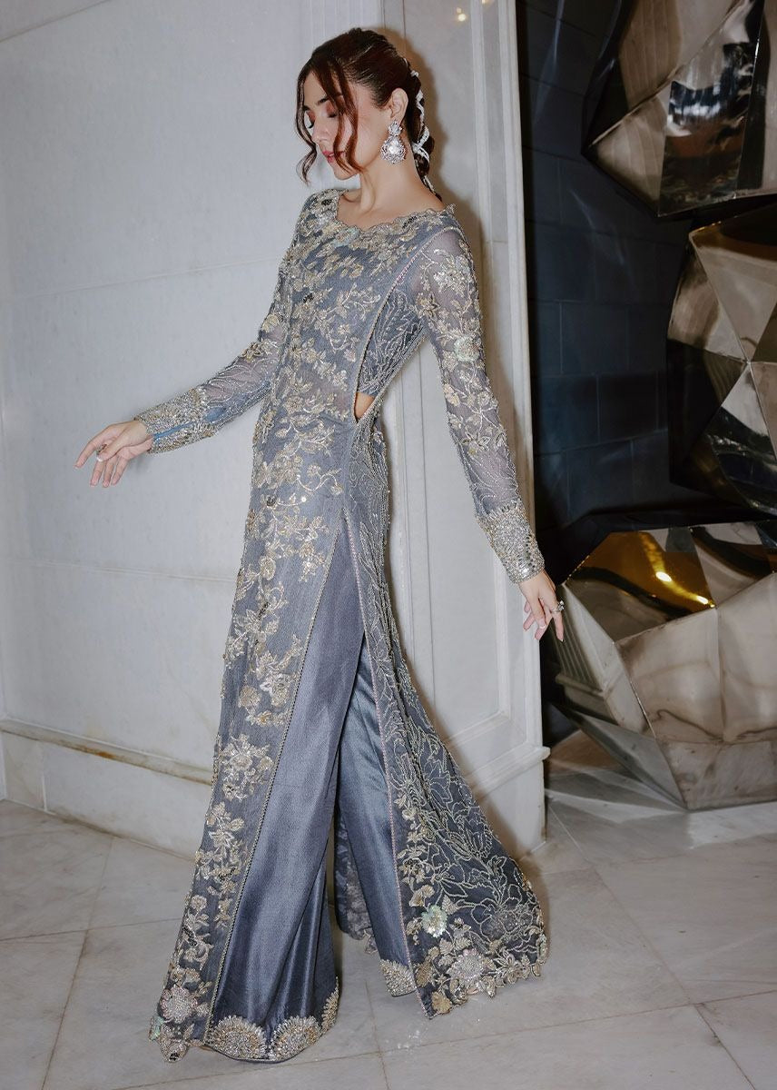 Sara Rohale Asghar | 3 Piece Unstitched Embroidered Silk | Lazulum