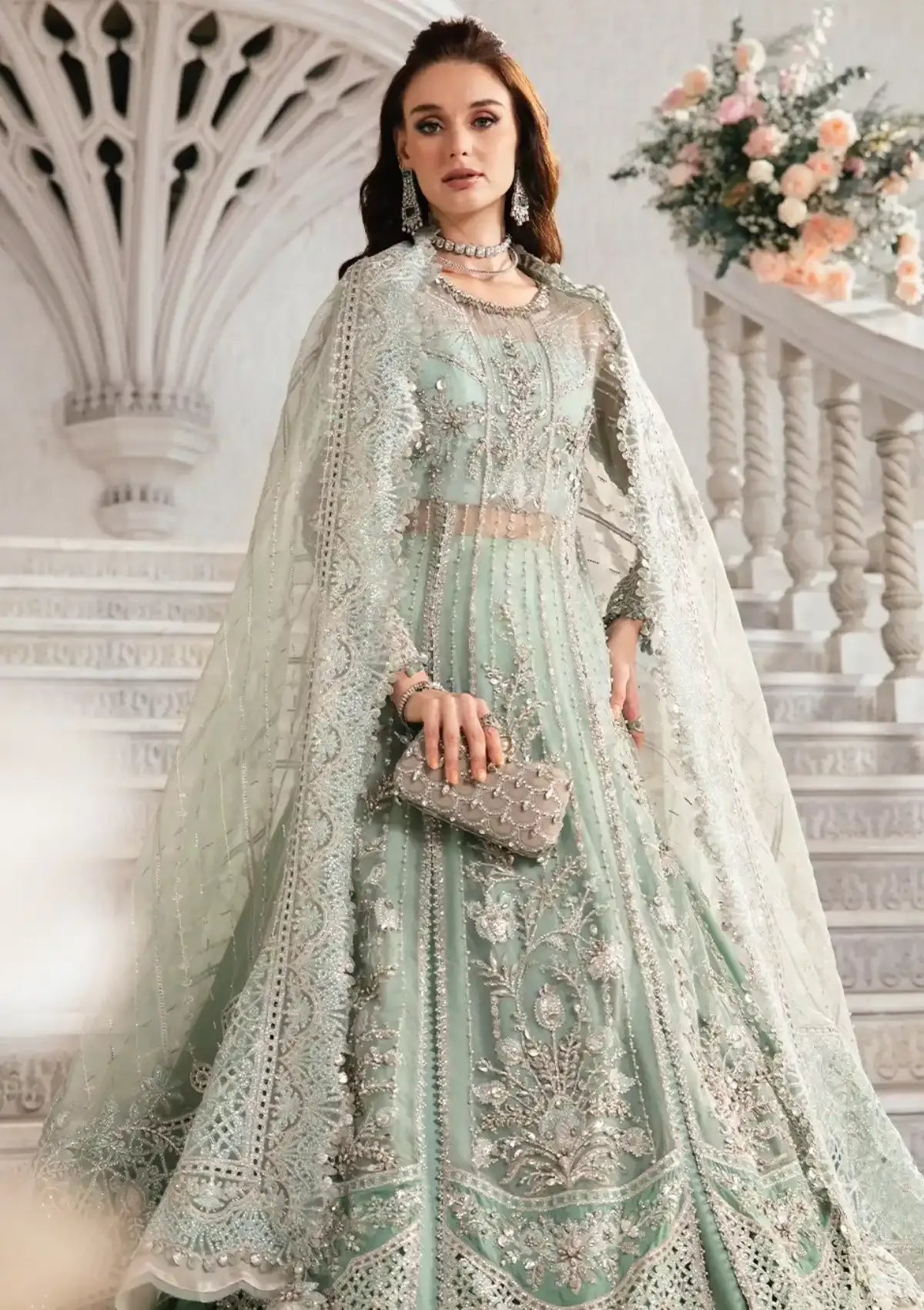 Maria B. | 3 Piece Unstitched Embroidered Organza | D3