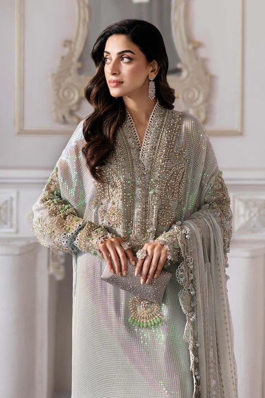 Maria B. | 3 Piece Unstitched Embroidered Chiffon Suit | BD-3005